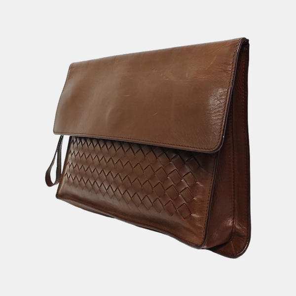 Calfskin Clutch Brown