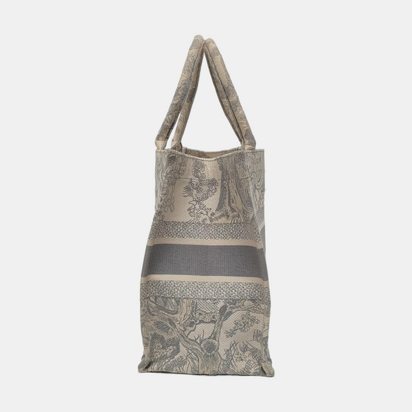 Book Tote Medium Canvas Gray