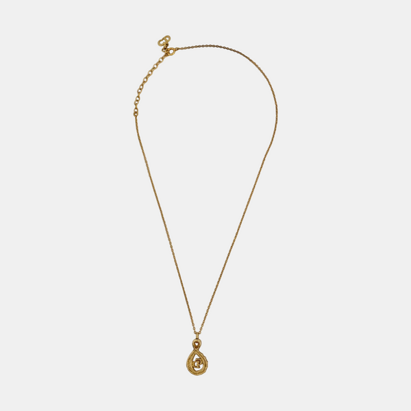 Twist Round Metal Gold Necklace