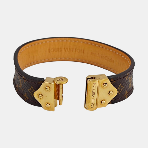 SPIRIT NANO MONOGRAM Metal Brown Bangle
