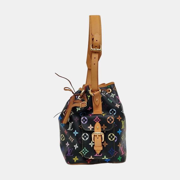 LV × TM NÉONOÉ MM Monogram Coated Canvas Black