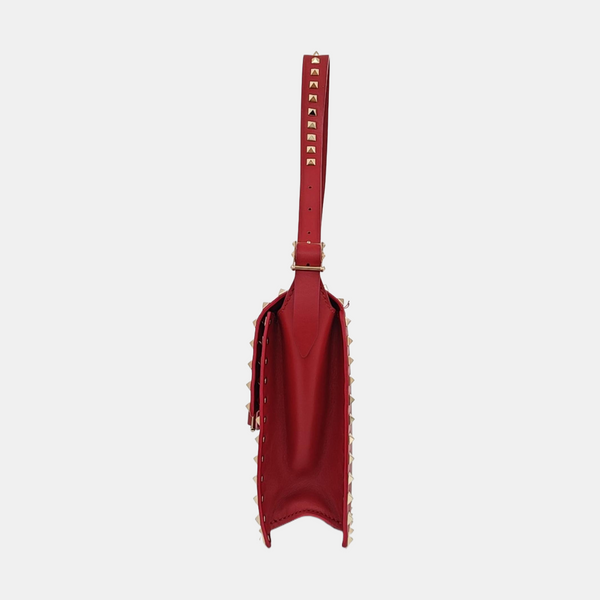 Rockstud Calfskin Red