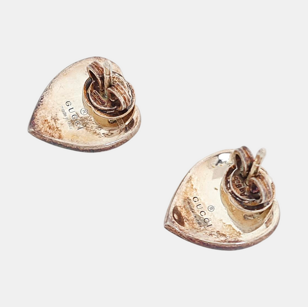 Metal Beige Stud Earrings
