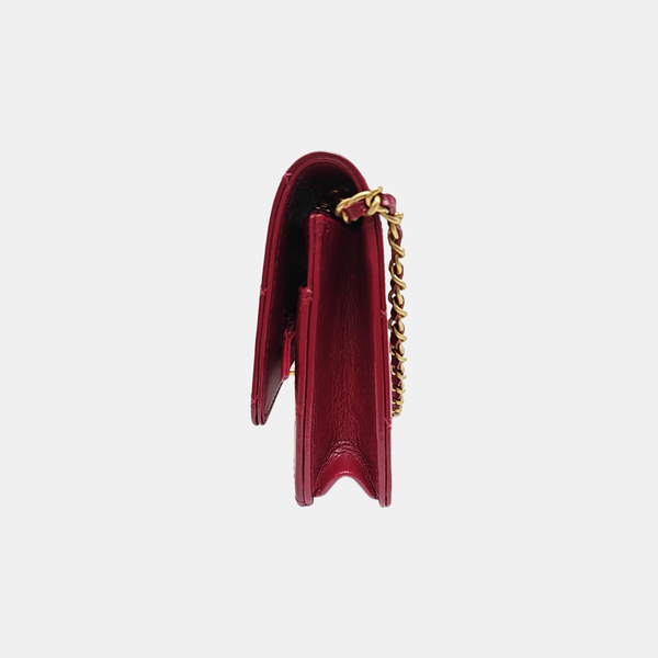 DOUBLE CC Quilted Lambskin Red