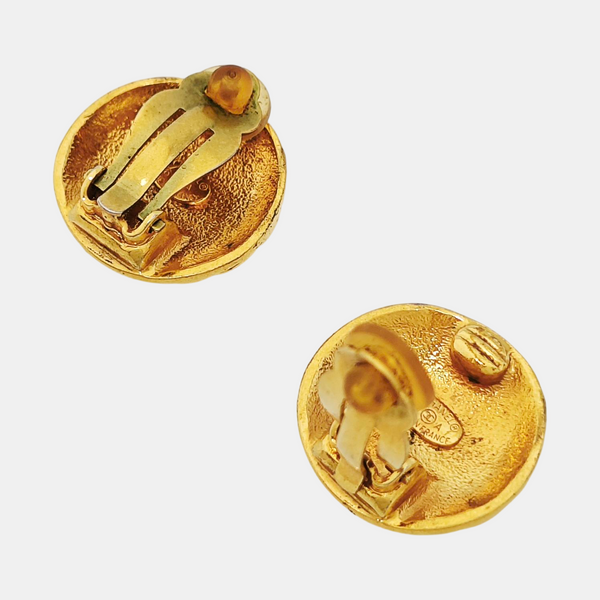 Metal Gold Clip On Earrings