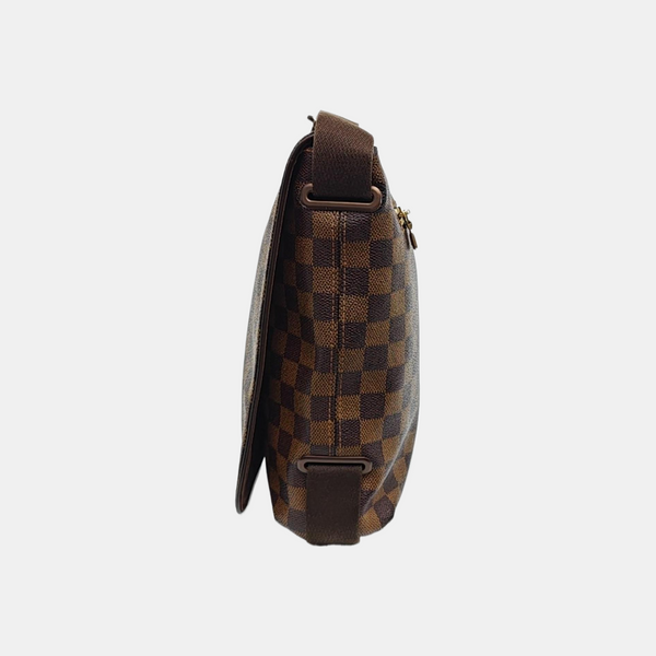 BROOKLYN MM Damier Ebene Coated Canvas Brown