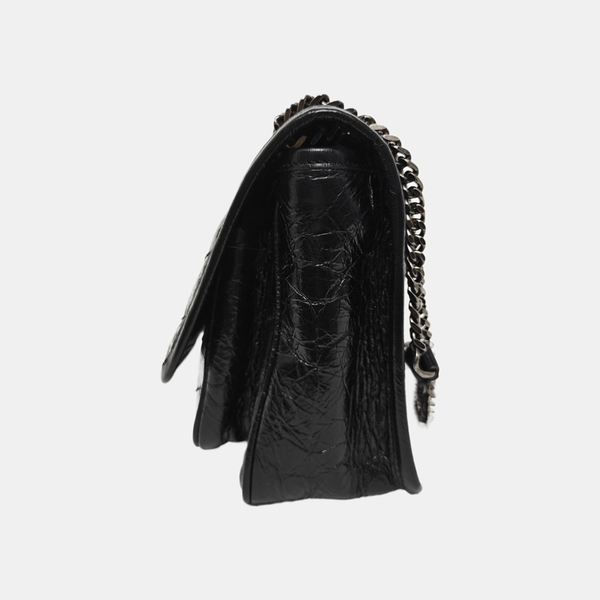 NIKI Small Chevron Calfskin Black