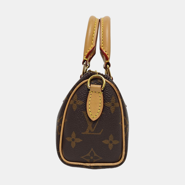 SPEEDY Nano Monogram Coated Canvas Brown