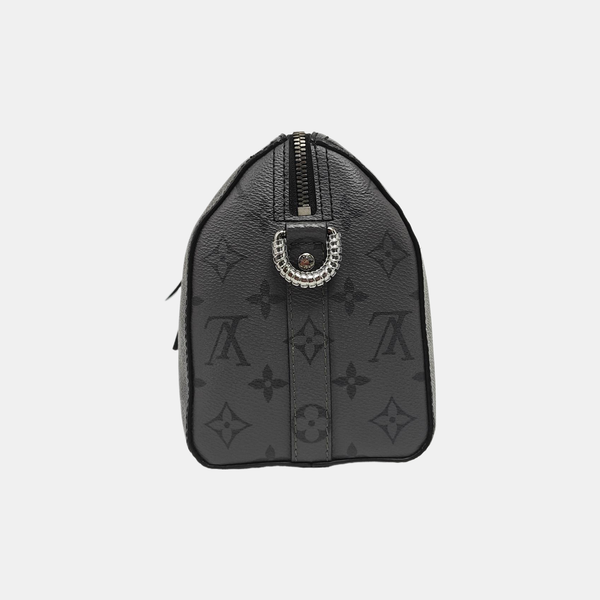 KEEPALL Monogram Coated Canvas Black