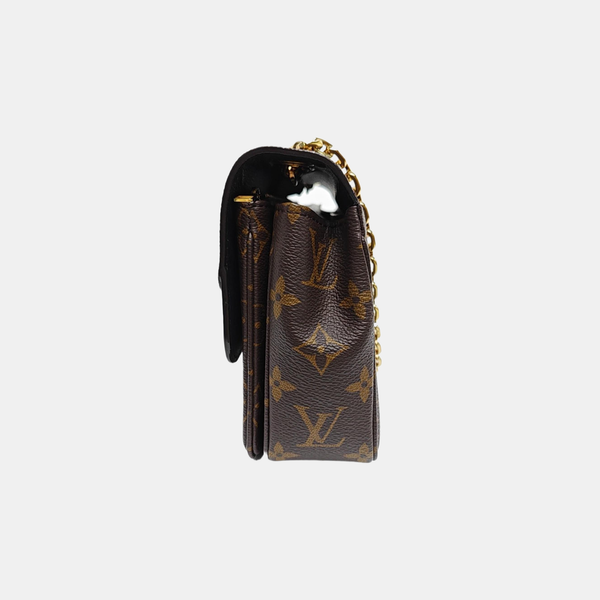 MARCEAU Monogram Coated Canvas Brown