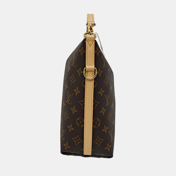 Monogram Coated Canvas Shoulder Bag Brown