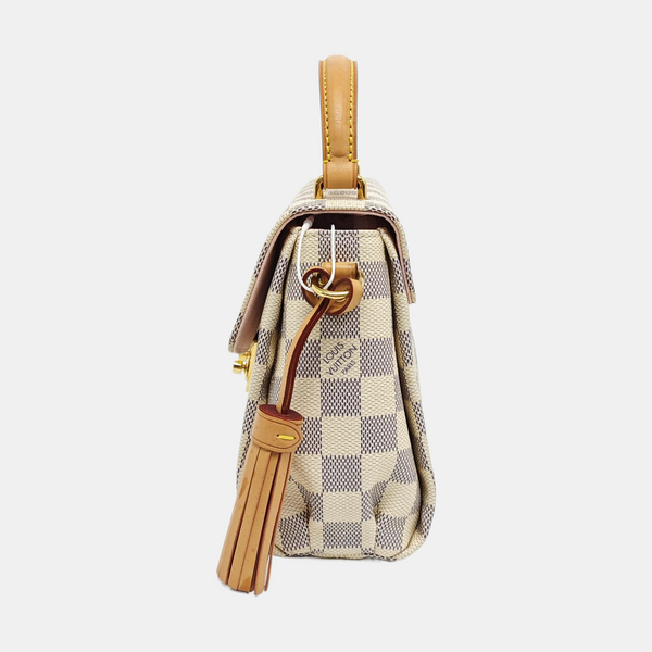 CROISETTE Damier Azur Coated Canvas White