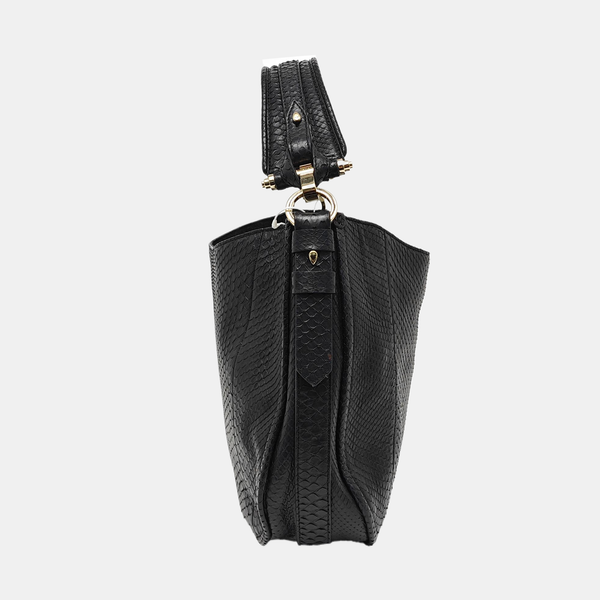 Python Shoulder Bag Black