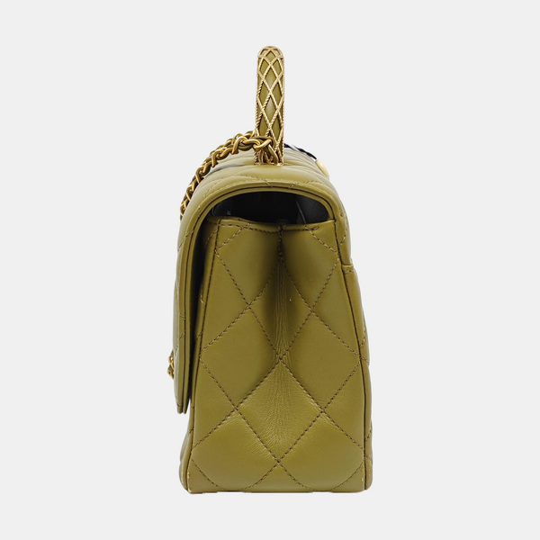 Authenticated pre-owned COCO HANDLE Quilted Lambskin Green - Shoulder Bag at Looply