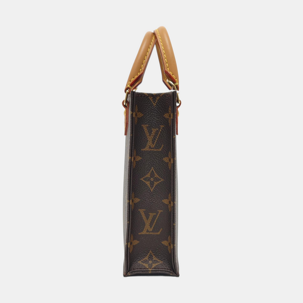 SAC PLAT Mini Monogram Coated Canvas Brown
