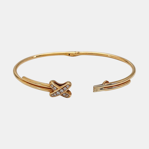 Jeux De Liens 18k Rose Gold Bangle