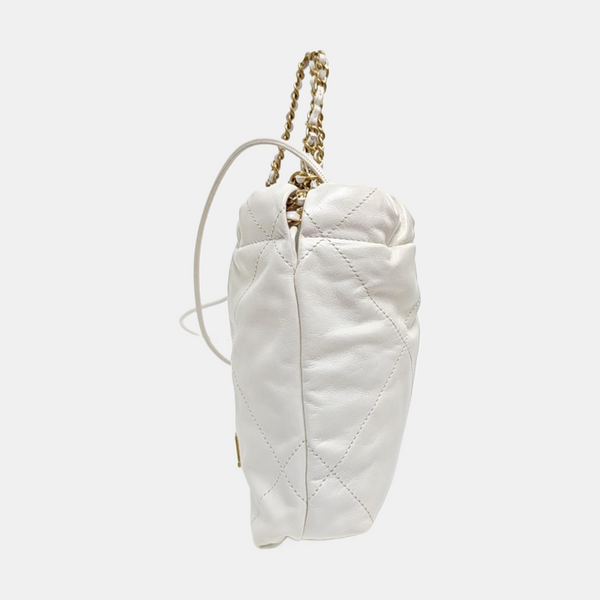 CHANEL 22 Mini Quilted Calfskin White