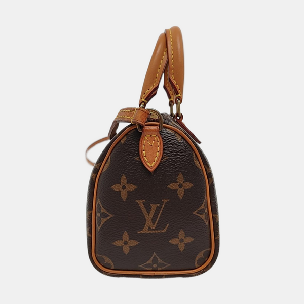 SPEEDY Nano Monogram Coated Canvas Brown