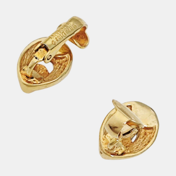 Metal Gold Clip On Earrings