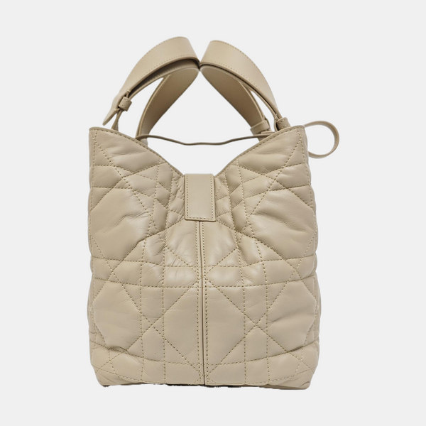 Toujours Medium Cannage Calfskin Beige