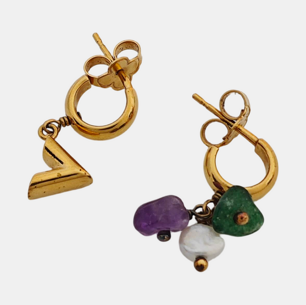 Metal Gold Stud Earrings