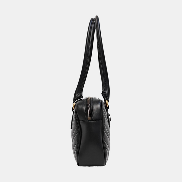 GG Marmont Small Quilted Calfskin Black