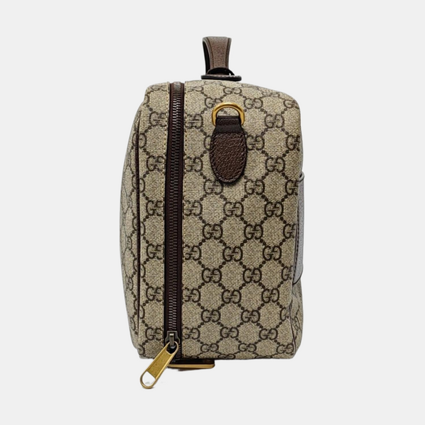 Ophidia Medium Monogram Coated Canvas Beige