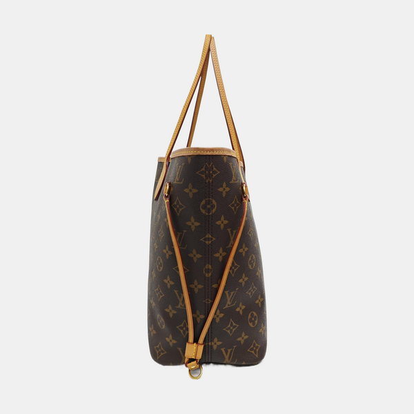 NEVERFULL MM Monogram Coated Canvas Brown