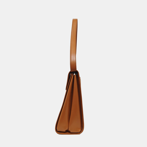 Calfskin Shoulder Bag Brown