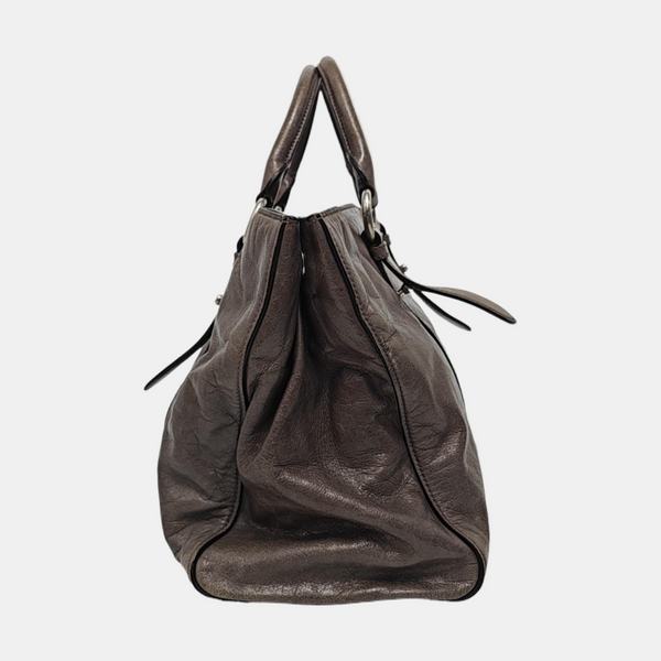 Shoulder Strap Calfskin Gray
