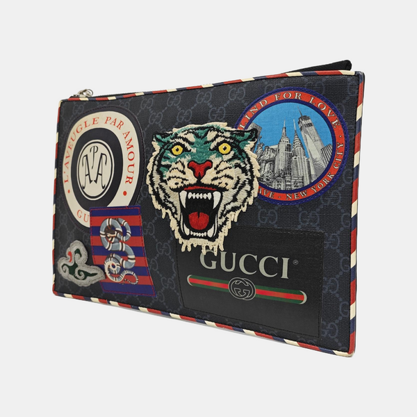 Courrier Monogram Coated Canvas Black