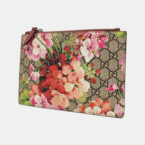 GG Blooms Monogram Coated Canvas Beige