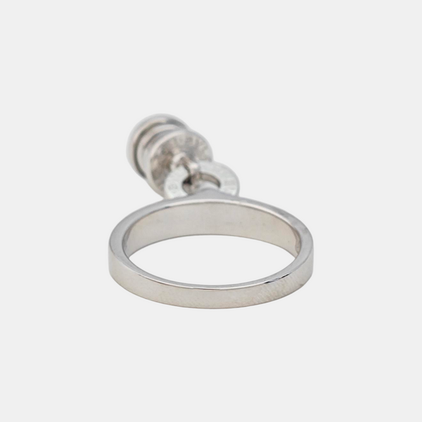 18k White Gold Silver Ring EU 55
