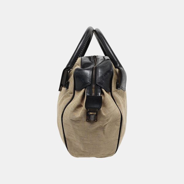 Canvas Top Handle Bag Brown