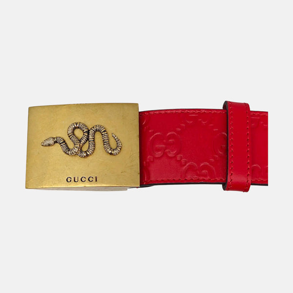 Leather Belt Red