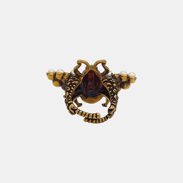 Interlocking G Metal Gold Ring EU 55