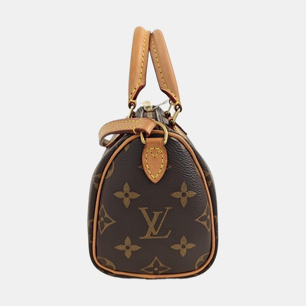 SPEEDY Nano Monogram Coated Canvas Brown