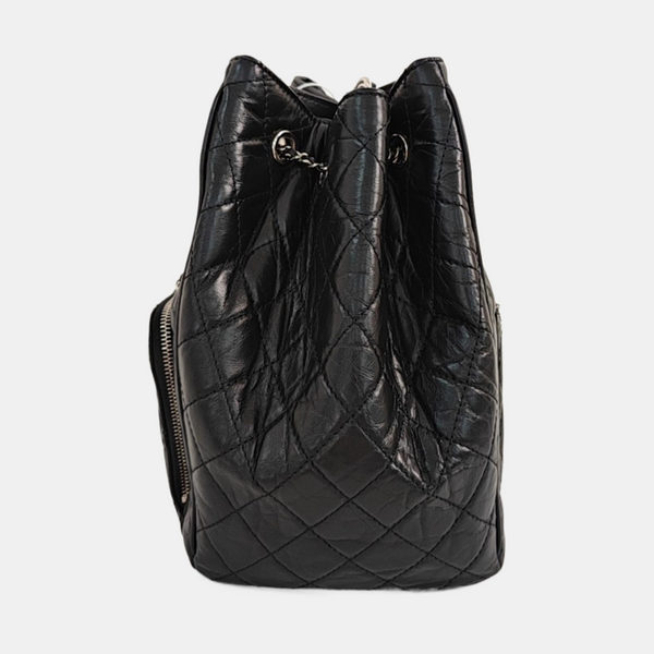 Quilted Calfskin Shoulder Bag Black