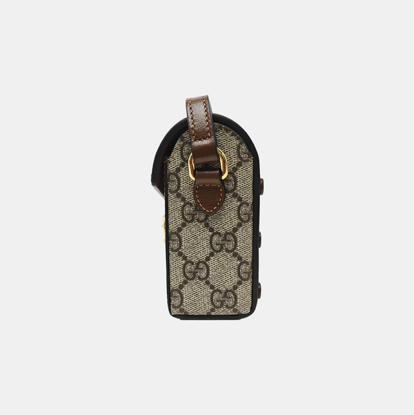 Horsebit 1955 Mini Monogram Coated Canvas Beige