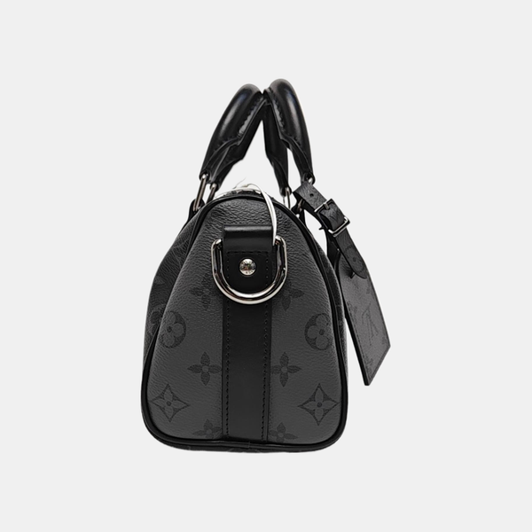 KEEPALL 25 Monogram Coated Canvas Black