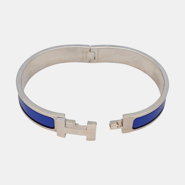 Clic H Metal Silver Bangle