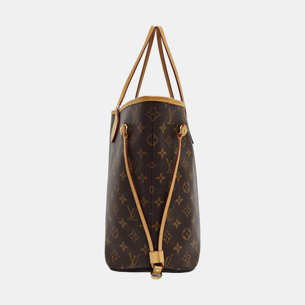 NEVERFULL MM Monogram Coated Canvas Brown