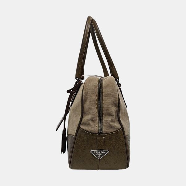 Canvas Top Handle Bag Gray