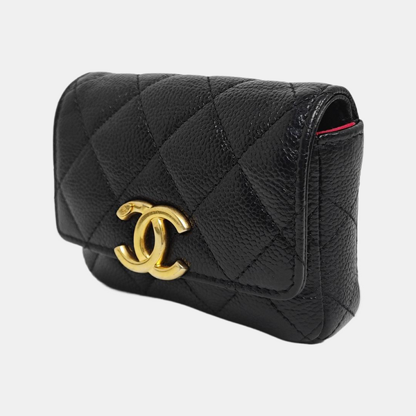 Quilted Grained Calfskin Black