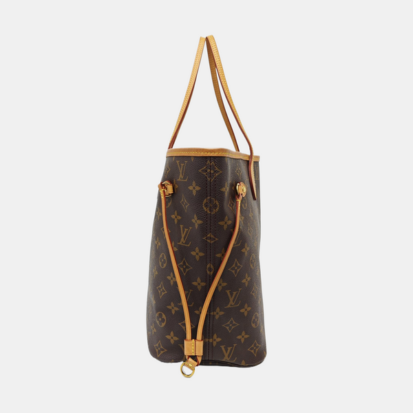 NEVERFULL MM Monogram Coated Canvas Brown