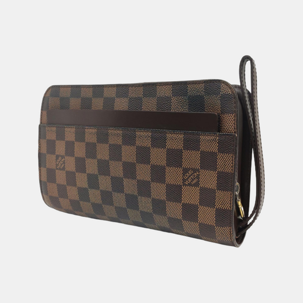 SAINT LOUIS Damier Ebene Coated Canvas Brown