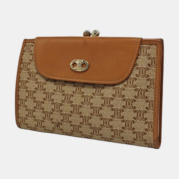 Coated Canvas Wallet Brown