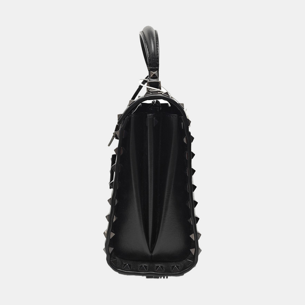 Rockstud Small Calfskin Black