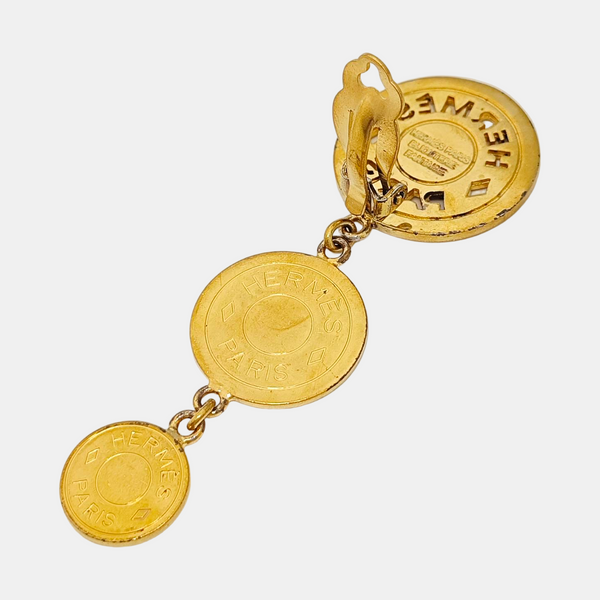 Metal Gold Clip On Earrings