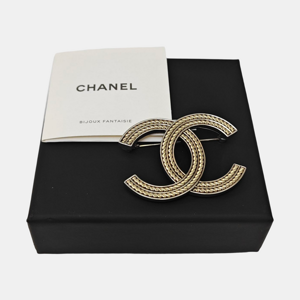 Metal Beige Brooch
